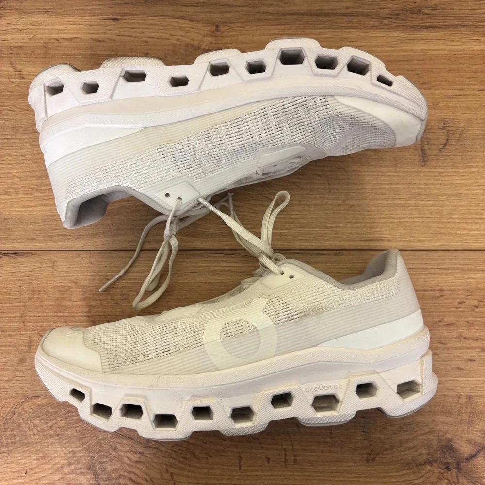 ON Cloudmonster Void Shoes White Women Size 10 Running Athletic Gym Comfort Walk